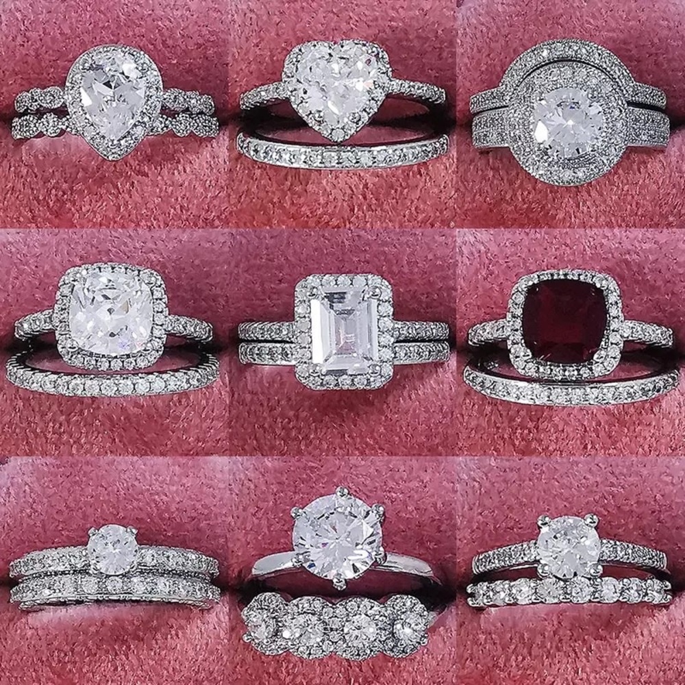 Sterling Silver luxury bold big Rings